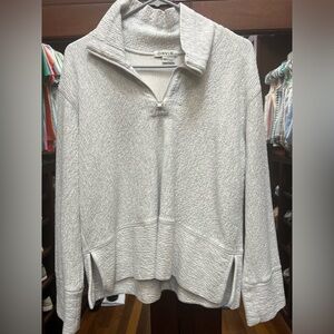 Orvis XS Heathered Gray Quarter-Zip Pullover